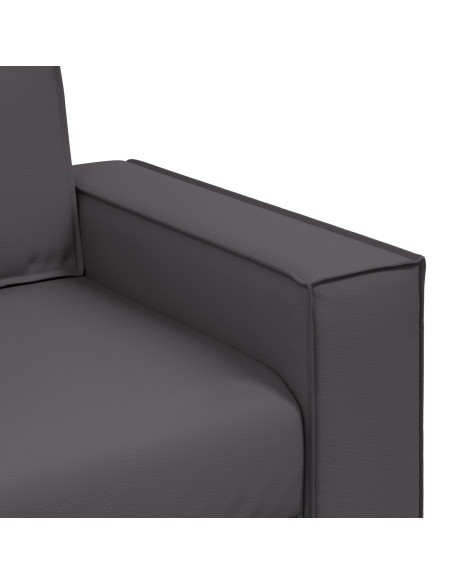 Divanetto grigio in pelle sintetica da 120 cm