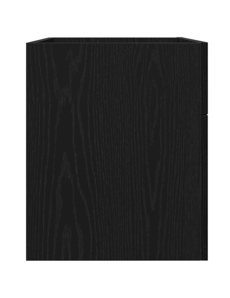 Mobile bagno  Nero Rovere 90x38,5x46 cm Legno ingegnerizzato