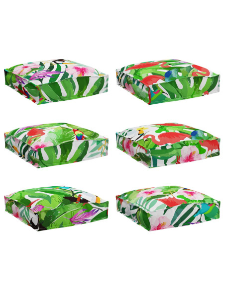 Cuscino 6 pcs Multicolore 40 x 40 x 8 cm Tessuto Oxford