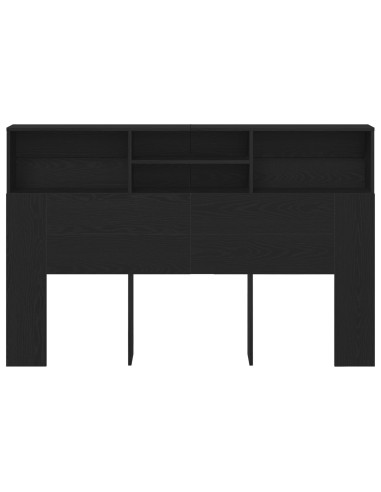 Testata del letto con testiera Rovere Nero 160 x 19 x 103,5 cm