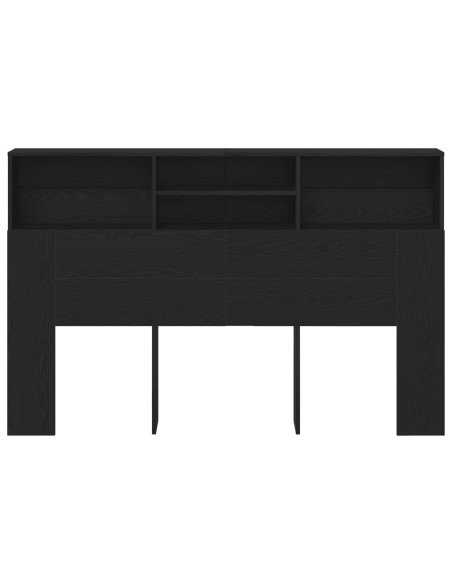 Mobile Testiera  in Rovere Nero - 160x19x103.5 cm Realizzato in Legno Ingegnerizzato