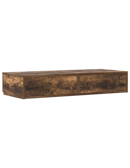 Cassetti per Letto  in Rovere Affumicato 100x36,5x16,5 cm in Legno Ingegnerizzato