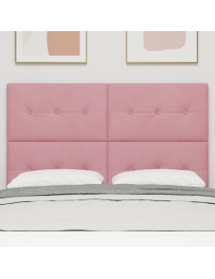 Testiera con testiera Rosa 144 cm Pelle Sintetica