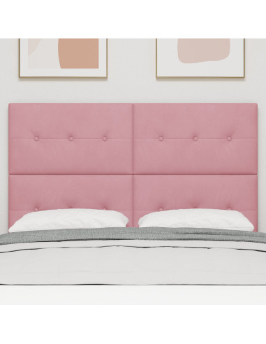 Testiera con testiera Rosa 144 cm Pelle Sintetica