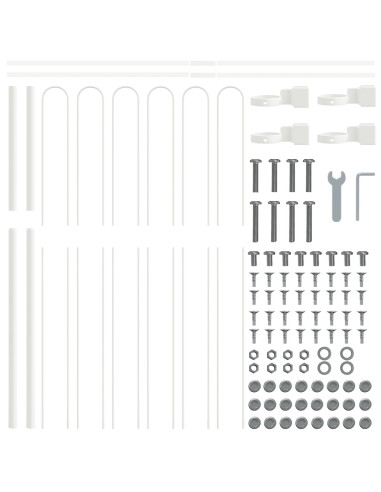 Recinzione per Giardino Bianco 1,7 x 1,5 m