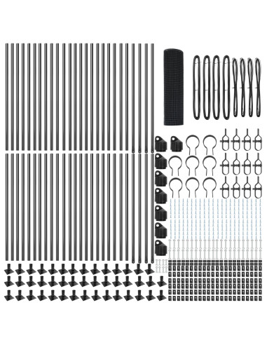 Palo della recinzione Grigio 100 x 0,4 m (maglia 19 x 19 mm)