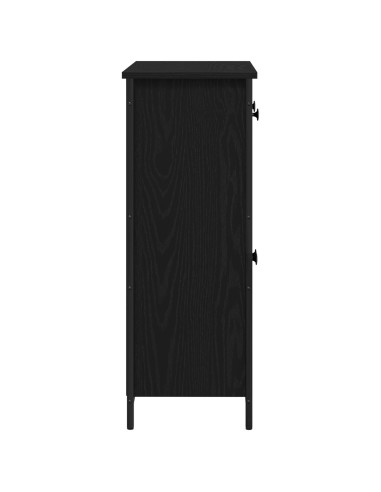 Credenza Rovere Nero 70 x 30 x 80 cm Legno multistrato