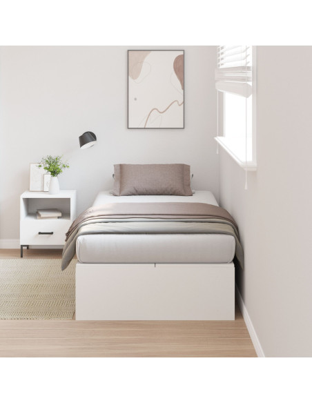 Struttura Letto con Contenitore  Bianca 75x190 cm