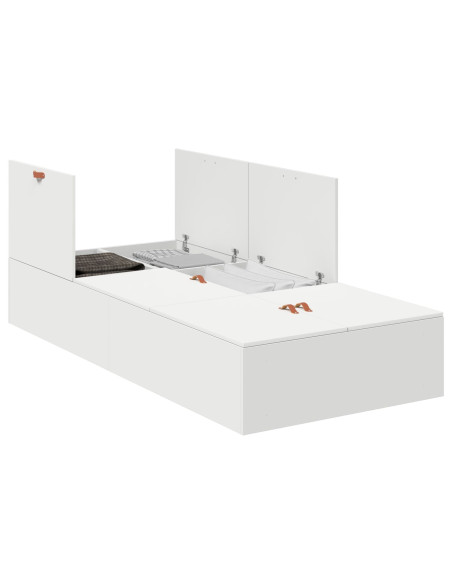 Struttura Letto con Contenitore  Bianca 75x190 cm