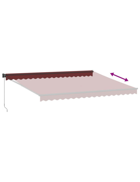 Tenda da Sole Retrattile Manuale Bordò 450x300 cm