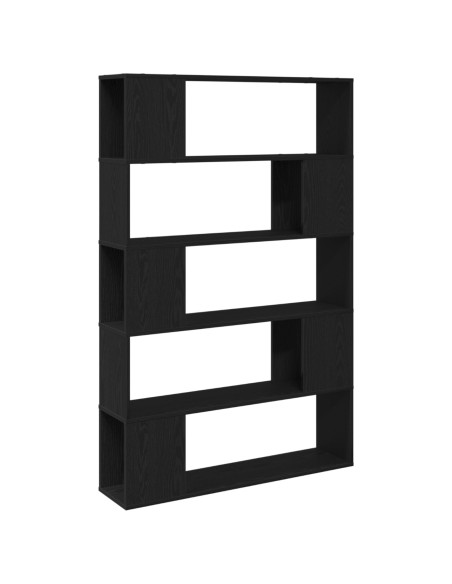 Scaffale  Nero Rovere 100x24x155 cm in legno ingegnerizzato