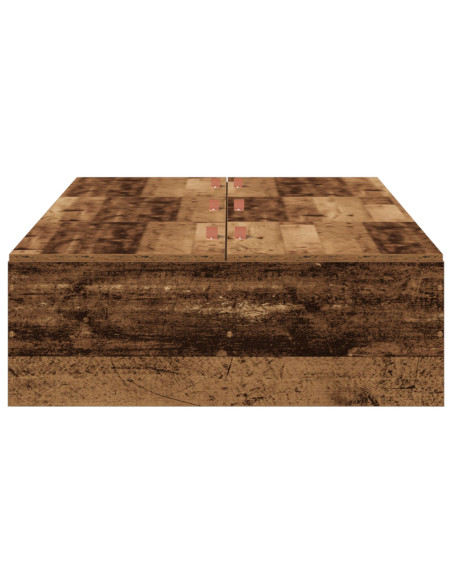 Struttura Letto con Contenitore in Legno Invecchiato 80x200 cm