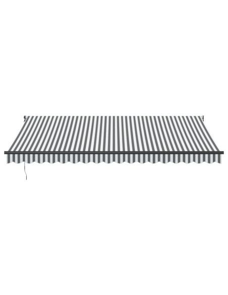 Tenda Retrattile Antracite e Bianca 4,5x3 m Tessuto e Alluminio