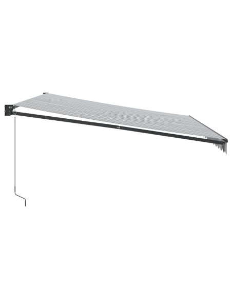 Tenda Retrattile Antracite e Bianca 4,5x3 m Tessuto e Alluminio