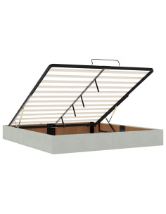 Struttura Letto Pouf con Materassi 160x200 cm in Velluto