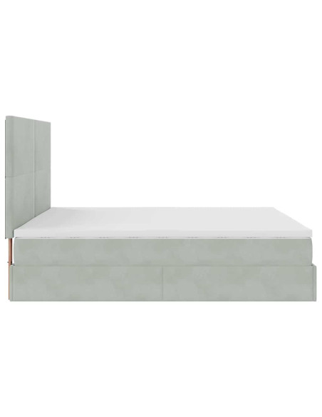 Struttura Letto Pouf con Materassi 160x200 cm in Velluto
