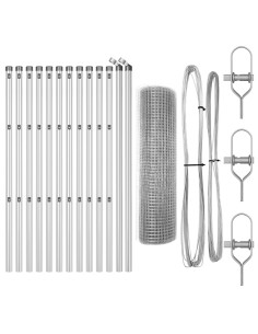 Palo della recinzione Argento 25 x 0,6 m (mesh 16 x 16 mm)