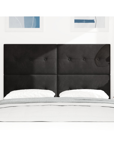 Testiera con testiera Nero 160 cm Pelle Sintetica