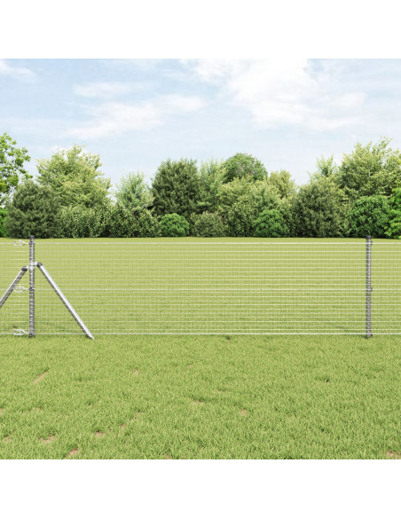 Set di Pali di Recinzione  Set di 2 Acciaio zincato 25 x 0.5 m