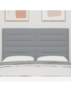 Testiera con testiera Grigio chiaro 160 cm Pelle Sintetica 2