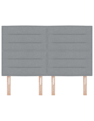 Testiera con testiera Grigio chiaro 160 cm Pelle Sintetica