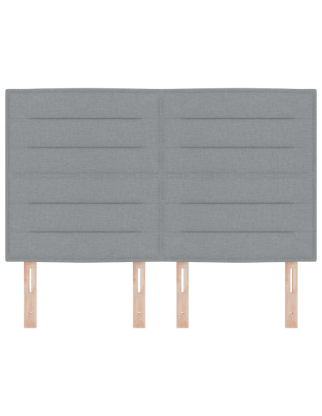 Testiera con testiera Grigio chiaro 160 cm Pelle Sintetica