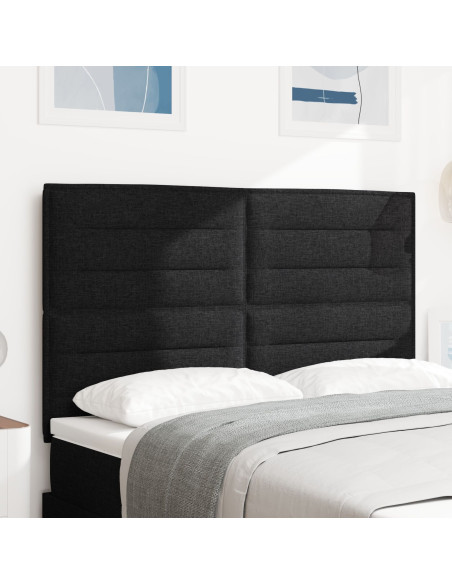 Testiera  Design Lineare Nera 160 cm Tessuto