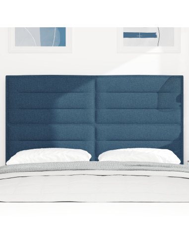 Testiera con testiera Blu 160 cm Pelle Sintetica