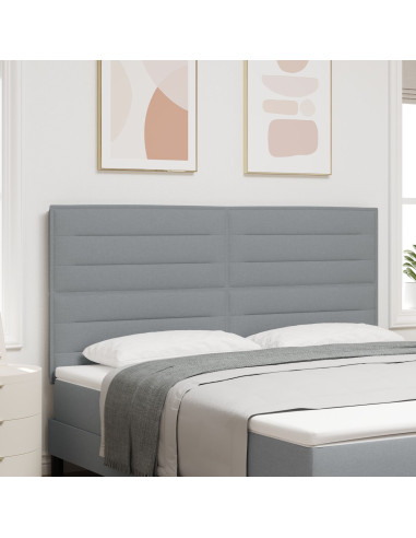 Testiera con testiera Grigio chiaro 180 cm Pelle Sintetica