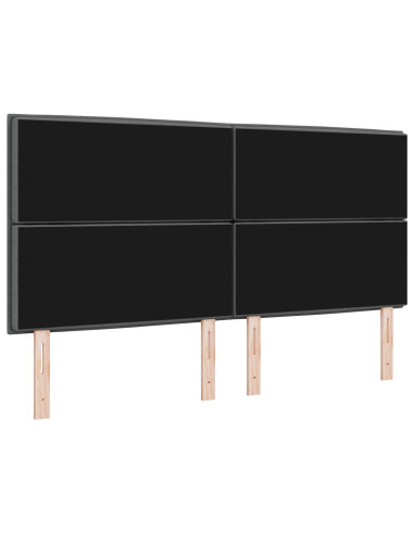 Testiera con testiera Grigio scuro 180 cm Pelle Sintetica