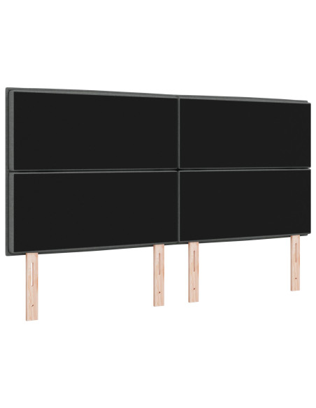 Testiera con testiera Grigio scuro 180 cm Pelle Sintetica