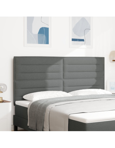 Testiera con testiera Grigio scuro 180 cm Pelle Sintetica