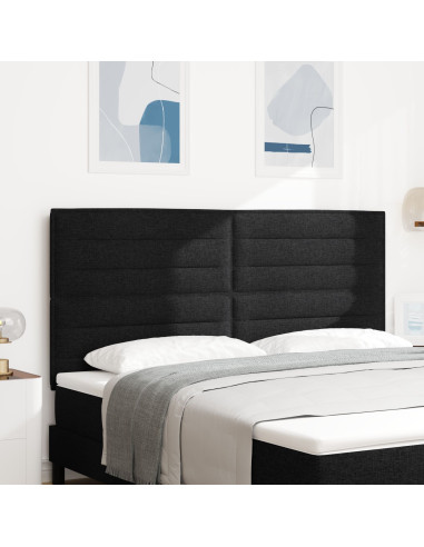 Testiera con testiera Nero 180 cm Pelle Sintetica