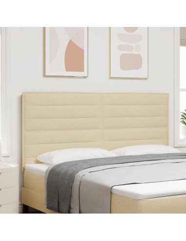 Testiera con testiera Crema 180 cm Pelle Sintetica