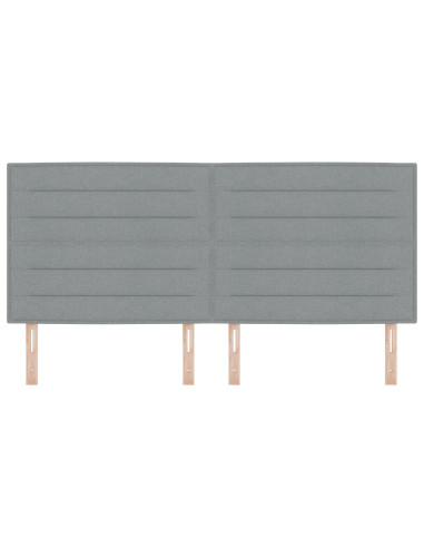 Testiera con testiera Grigio chiaro 200 cm Pelle Sintetica