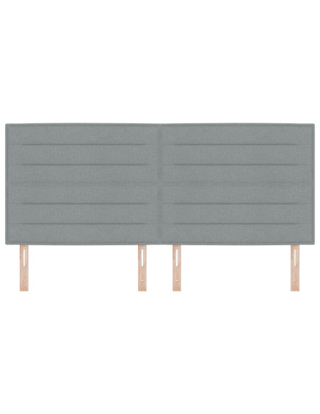 Testiera  Design Linee Grigio Chiaro 200 cm Tessuto