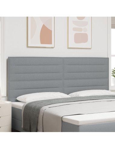 Testiera con testiera Grigio chiaro 200 cm Pelle Sintetica