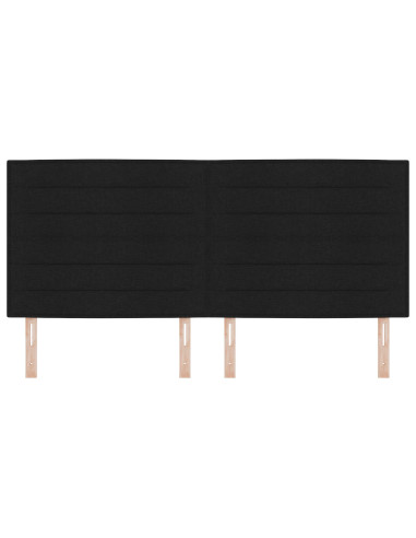 Testiera con testiera Nero 200 cm Pelle Sintetica