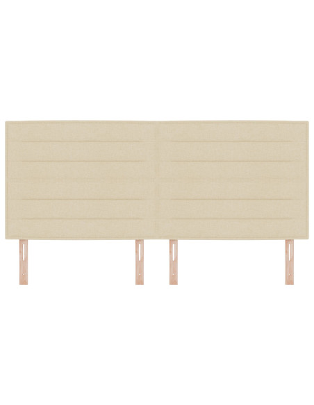 Testiera con testiera Crema 200 cm Pelle Sintetica