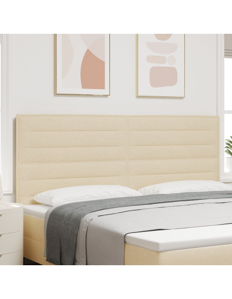 Testiera con testiera Crema 200 cm Pelle Sintetica