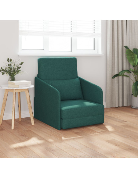 Sofa Verde scuro Tessuto in Poliestere 200 x 60 x 62 cm Durevole