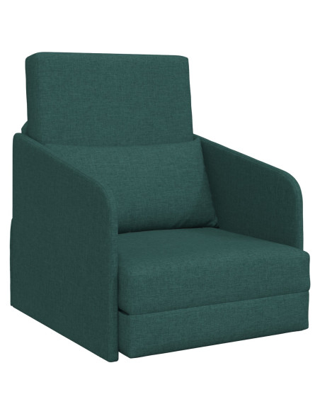 Sofa Verde scuro Tessuto in Poliestere 200 x 60 x 62 cm Durevole