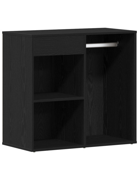 Armadio Cosmetico in Rovere Nero 80x40x75 cm Realizzato in Legno Ingegnerizzato