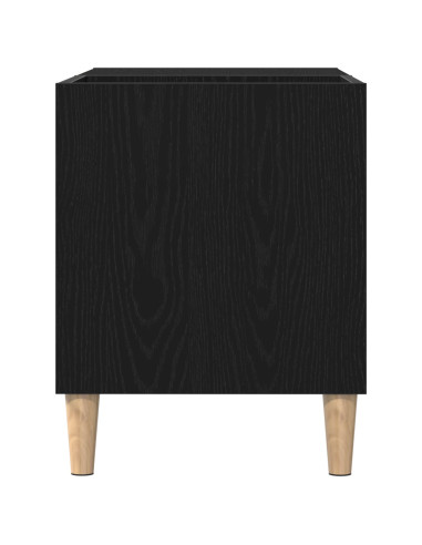 Mobile porta vinili Rovere nero 84,5 x 38 x 48 cm