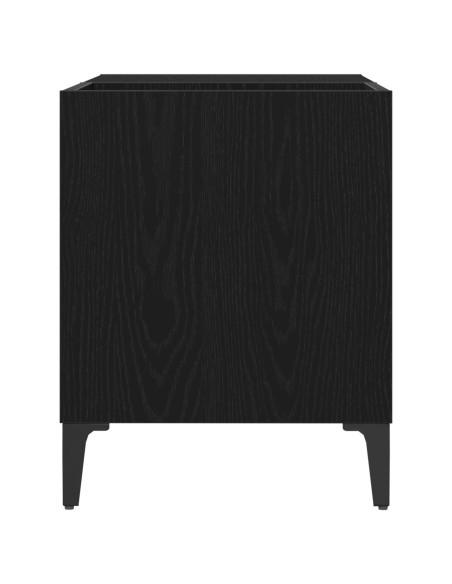 Cabinet per dischi  Nero Rovere 84,5x38x48 cm Legno ingegnerizzato