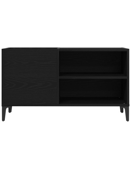 Cabinet per dischi  Nero Rovere 84,5x38x48 cm Legno ingegnerizzato