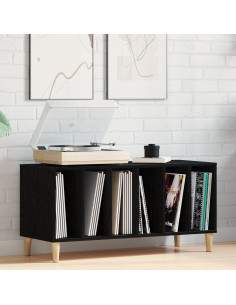 Mobile porta vinili Rovere Nero 100 x 38 x 48 cm