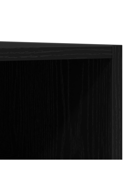 Armadio per dischi  Nero Quercia 100x38x48 cm Legno ingegnerizzato
