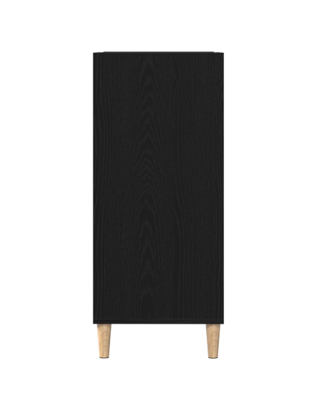 Armadio per dischi  Nero Rovere 84,5x38x89 cm Legno ingegnerizzato
