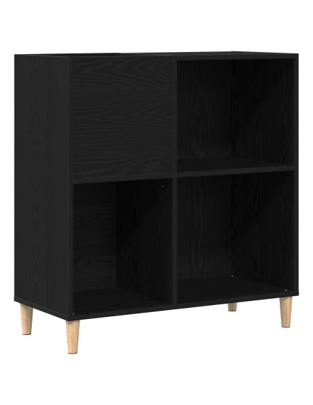 Armadio per dischi  Nero Rovere 84,5x38x89 cm Legno ingegnerizzato